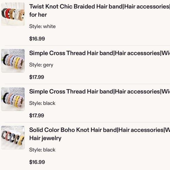 A lot of 4, custom, handmade, floral print headbands (purchased from Etsy) - Picture 14 of 15